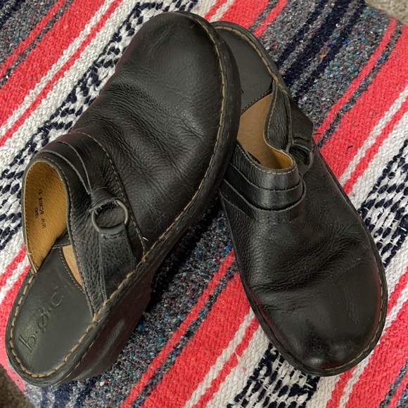B.o.c. Black leather clogs with silver detail 10 - Picture 2 of 4